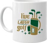 Koszulkowy Live, laugh, golf - kubek na prezent dla golfisty