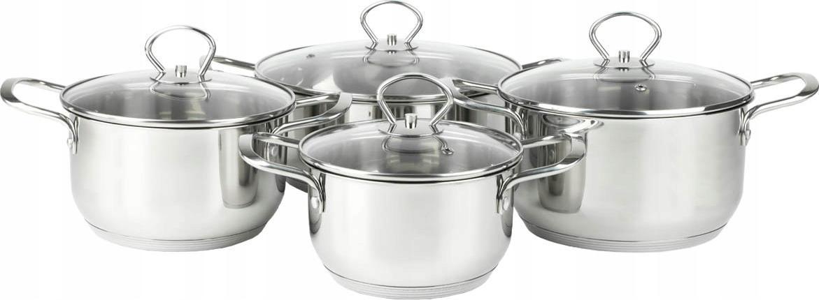 Karl Hausmann Komplet garnków ze stali nierdzewnej z pokrywkami