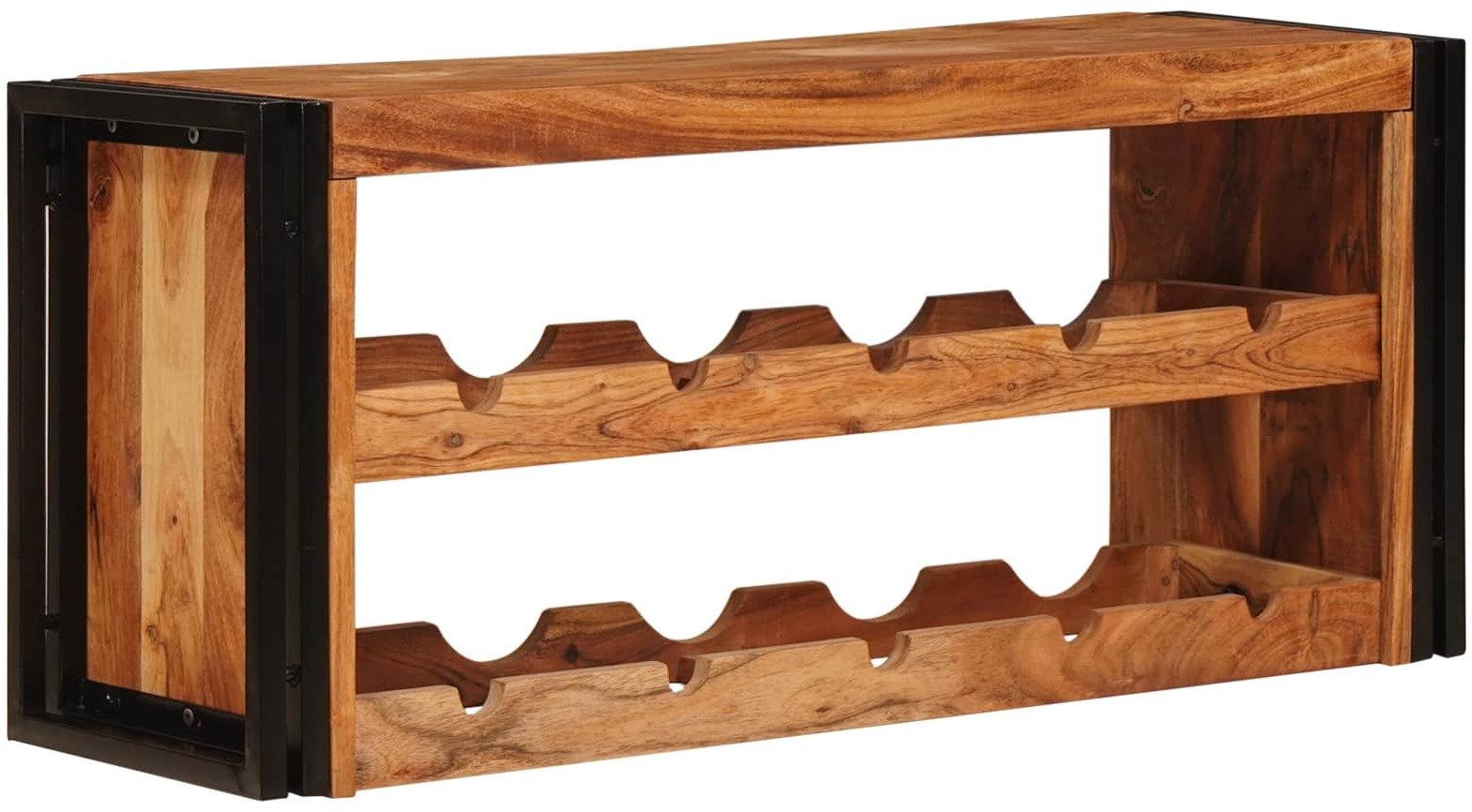 vidaXL Regał na wino Brązowy 100 x 45 x 33 cm Lekkie drewno akacjowe