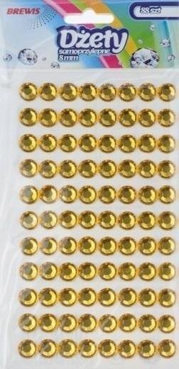 BREWIS Dżety samoprzylepne złote 8mm 88szt