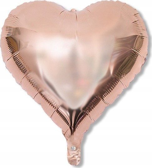 Balon SERCE foliowe RÓŻOWE ZŁOTO 60cm na roczek