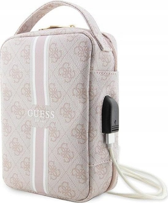 Guess Guess 4G Printed Stripes Travel Universal Bag - Organizer na akcesoria (Różowy)