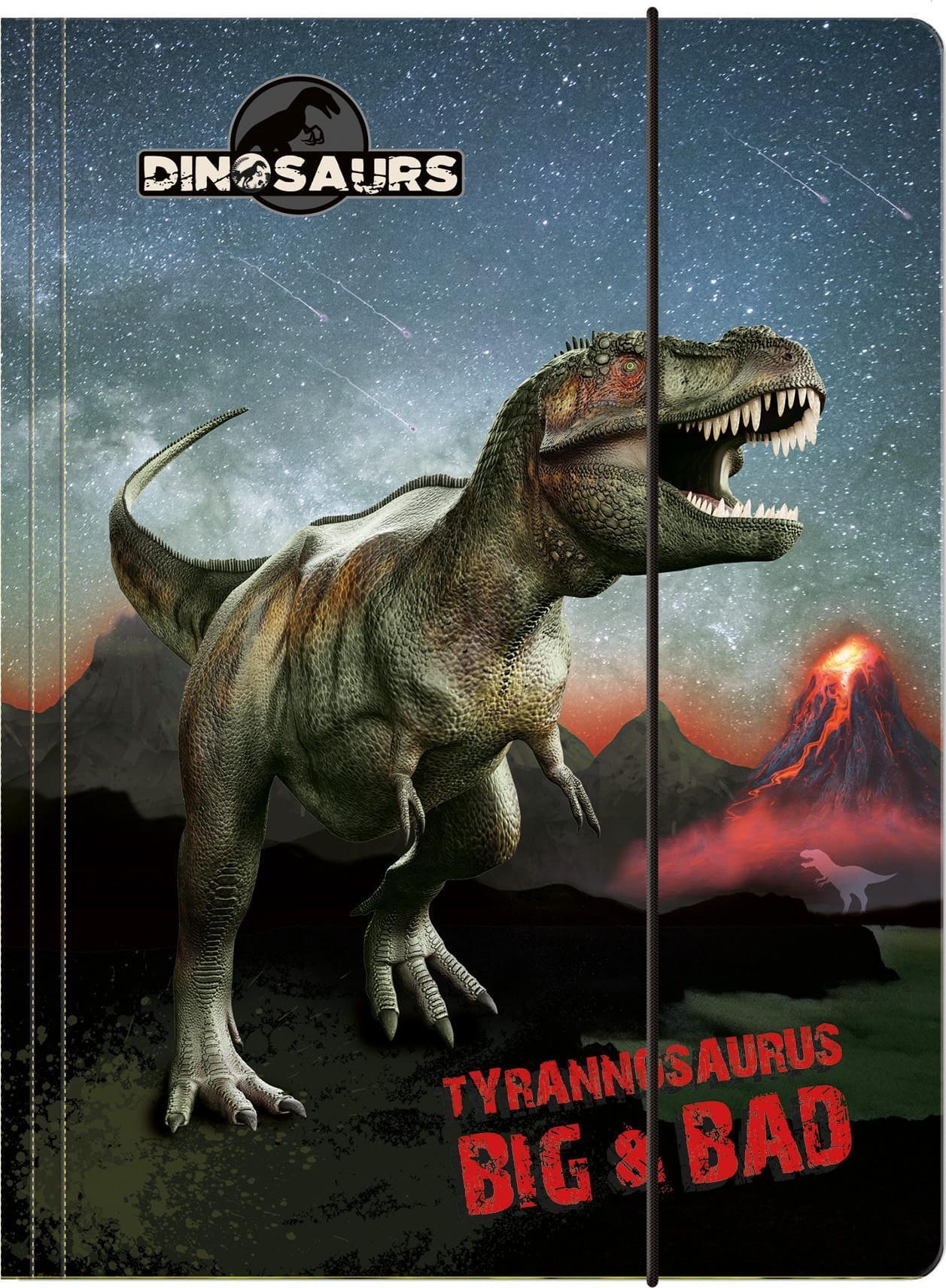 Derform Teczka z gumką A4 Dinozaur Derform