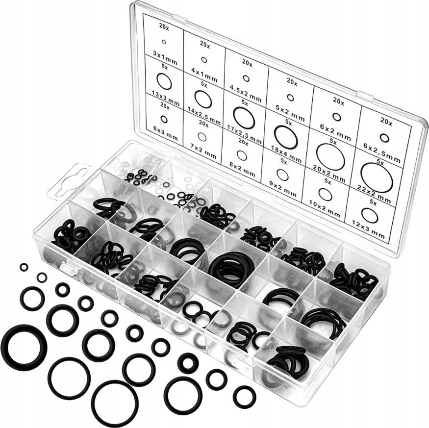 Rosfix ORINGI USZCZELKI GUMKI 225 ZESTAW ORINGÓW KASETKA