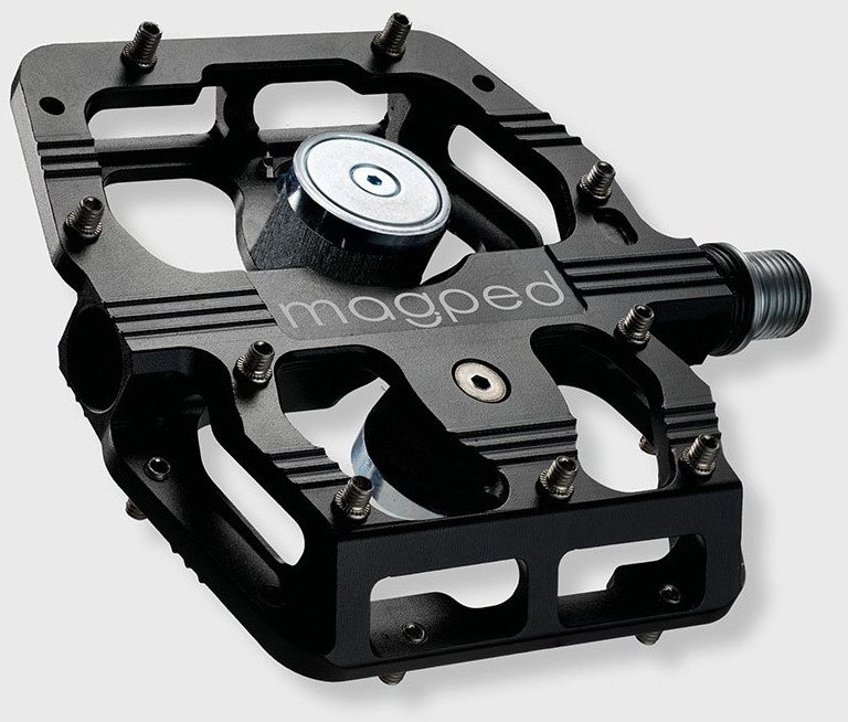 Pedały MAGPED GRAVITY 200NM (Enduro, Downhill), Magnetyczne z blokami, Siła magnesu 200Nm dla rowerzystów >75kg, Czarne (NEW)