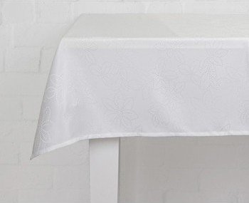 Selgros Obrus Bright Leaves 145x220 cm biały