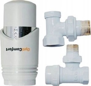 IDMAR Zestaw termostatyczny kątowy do grzejników biały