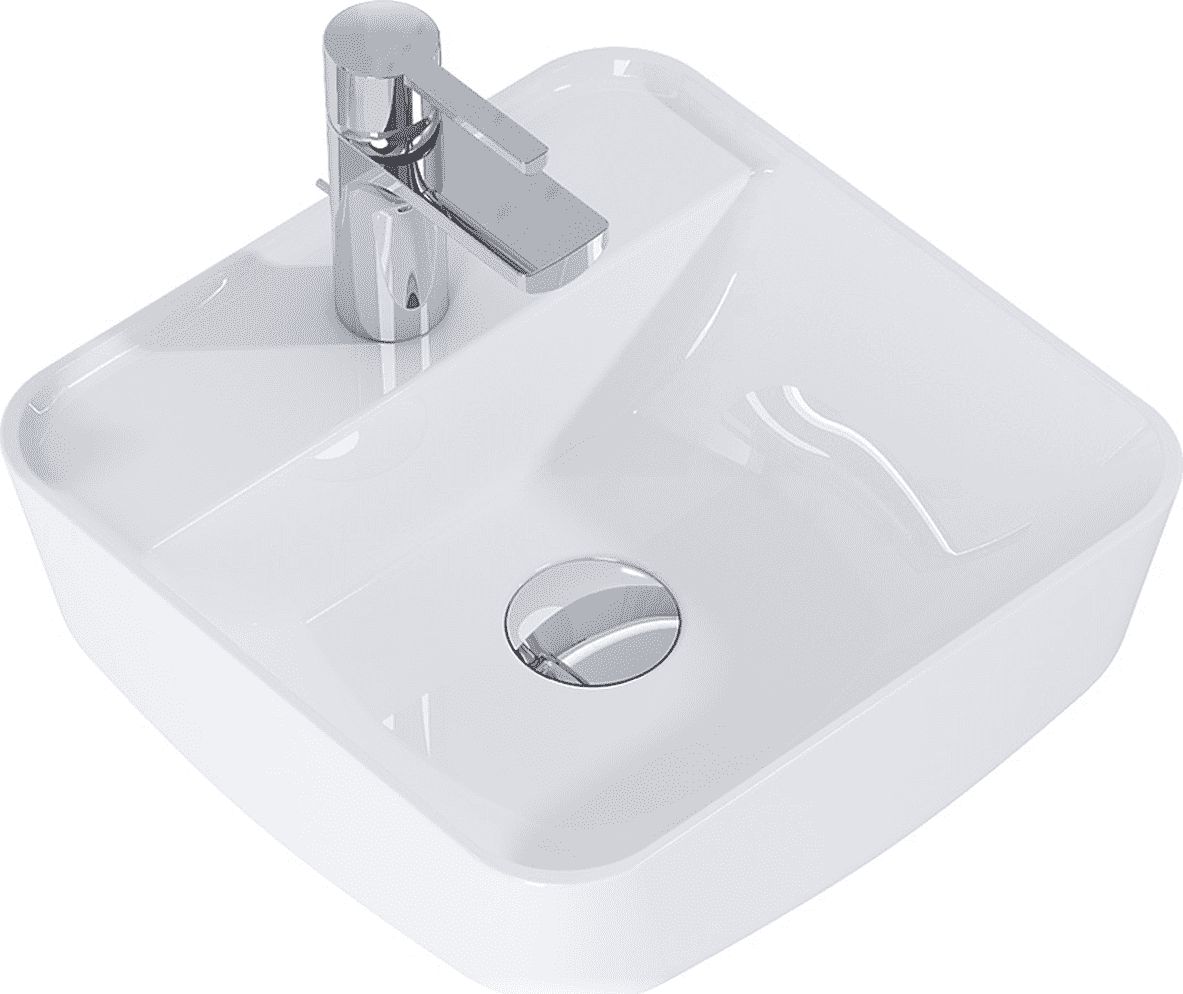 Umywalka Elita Tonia 39x39 nablatowa ceramiczna biała (145081)