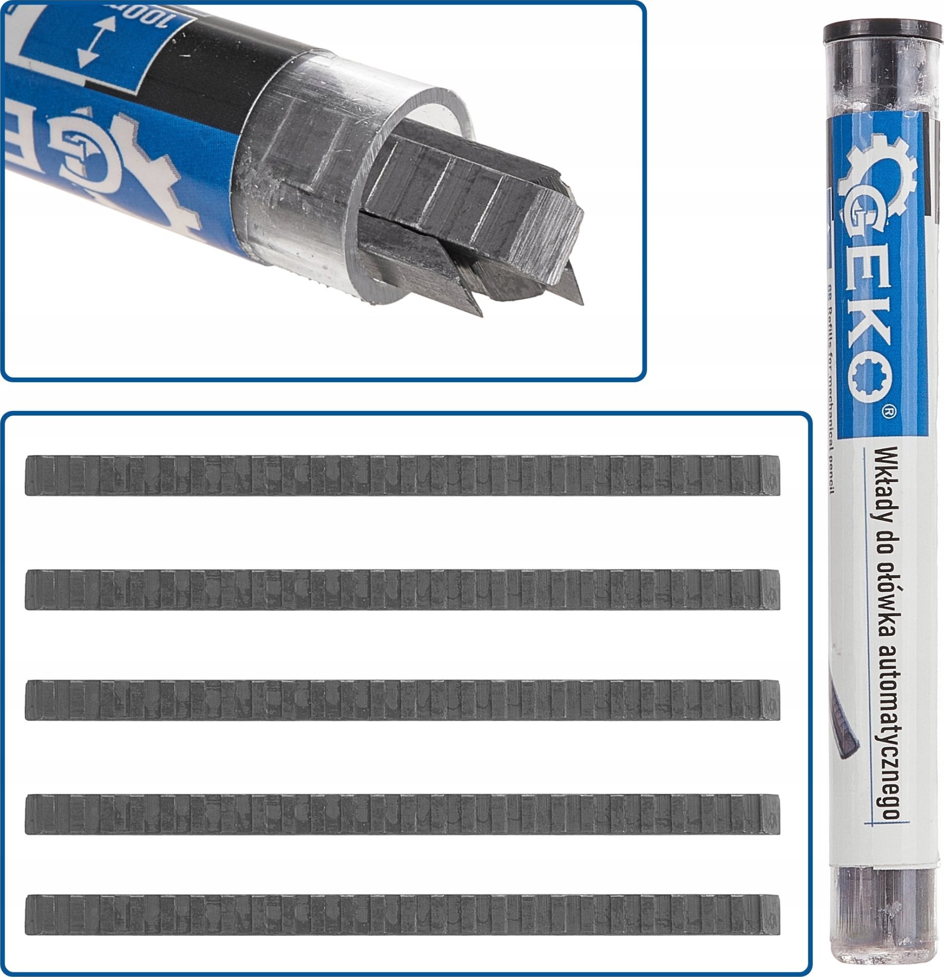 Geko Wkłady do ołówka automatycznego 100x2mm 5szt. (500)