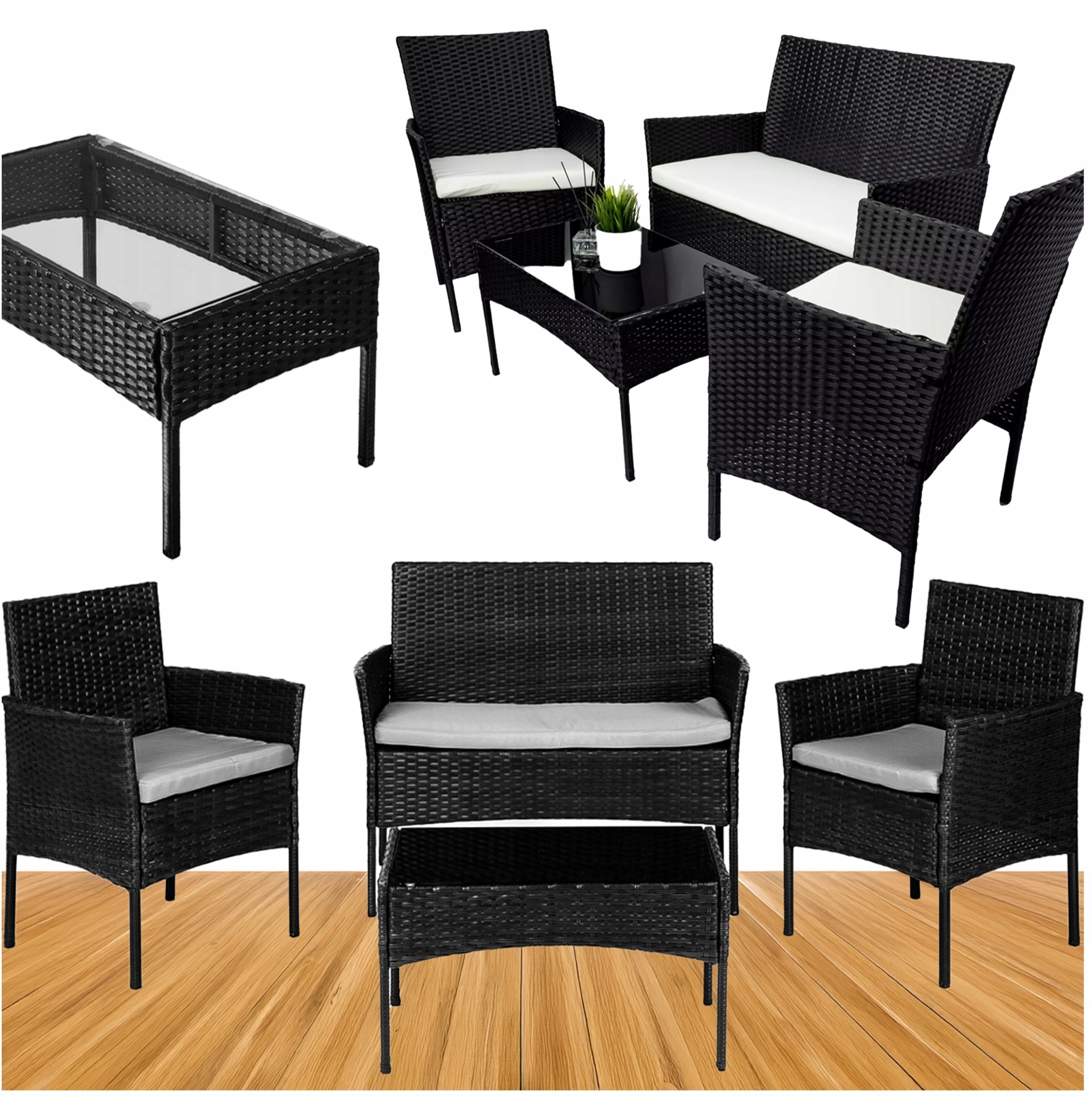 ZESTAW MEBLI OGRODOWYCH BALKONOWYCH KANZA