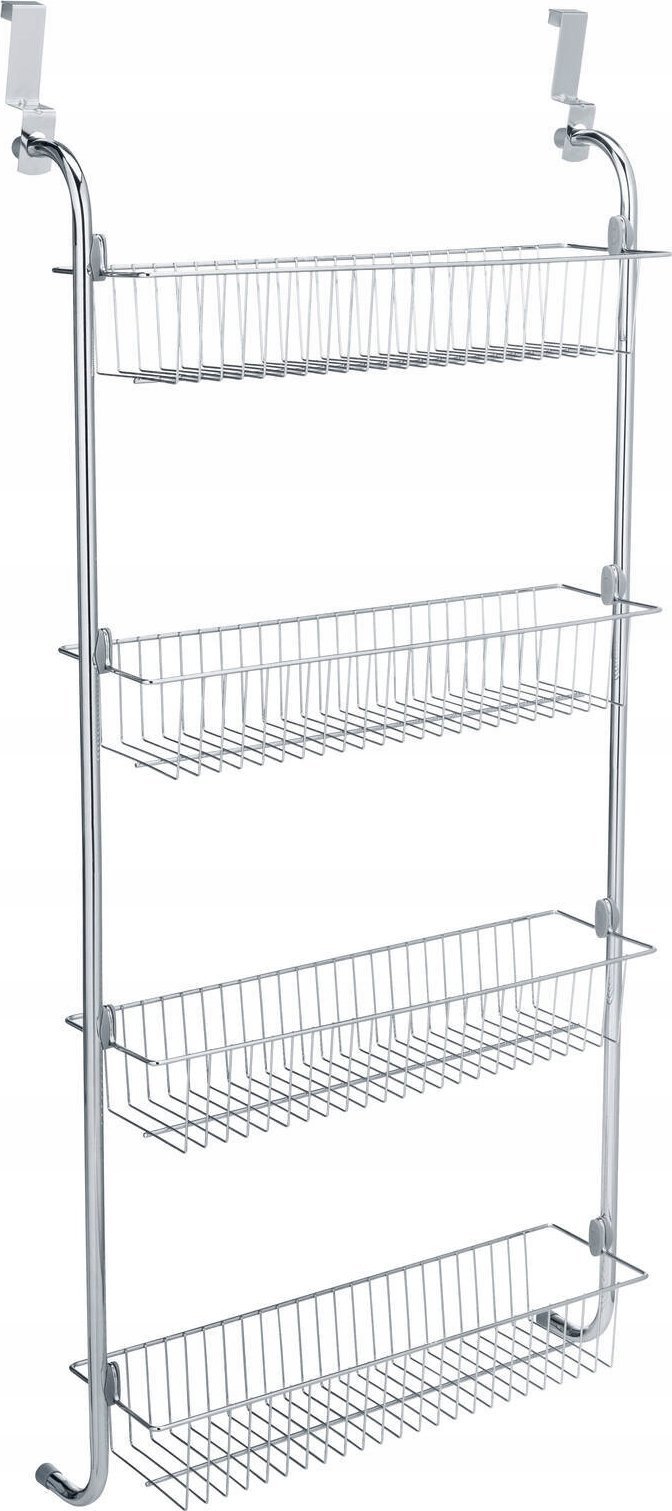 Wenko Półka z koszykami do montowania na drzwi, chromowana stal