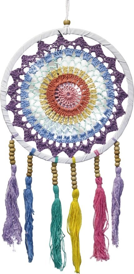 Art-Pol Łapacz Snów Tęczowy - Okrągły Mały