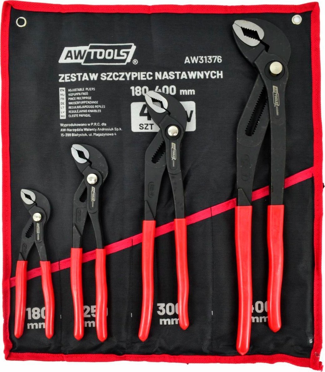 AWTOOLS ZESTAW SZCZYPIEC NASTAWNYCH 4szt. (7/10/12/16")