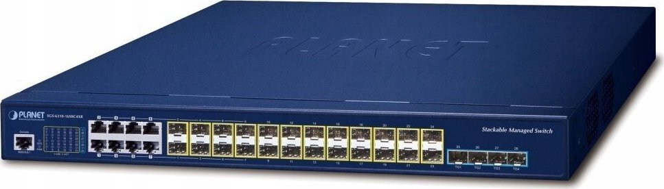Switch Planet PLANET Layer 3 16-Port 100/1000X SFP Zarządzany L3 10G Ethernet (100/1000/10000) 1U Niebieski