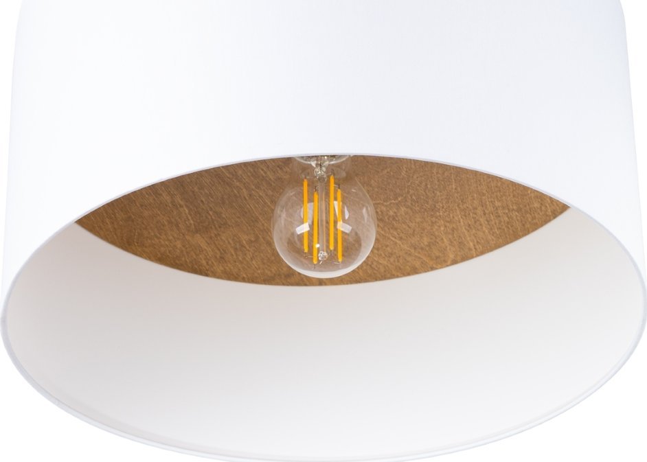 Lampa sufitowa Sollux Lighting SOLLUX Plafon TELESTO biały/jasny brąz 1 x E27 SL.1393