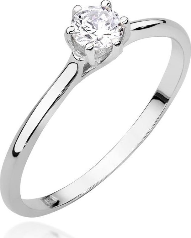 Best Diamonds złoty pierścionek z brylantem 0.21ct 13