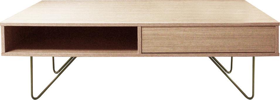 Selsey SELSEY Stolik kawowy Orianis hairpin legs z szufladą