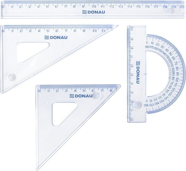 Donau Zestaw geometryczny DONAU, mały, zawieszka, transparentny