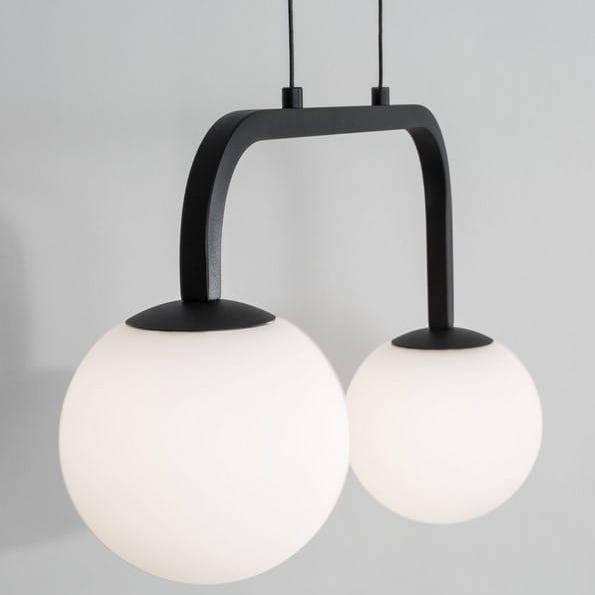 Lampa wisząca Luces Exclusivas Loftowa LAMPA wisząca UBEDA LE41804 Luces Exclusivas modernistyczna OPRAWA szklane kule LED 16W 3200K zwis biały czarny