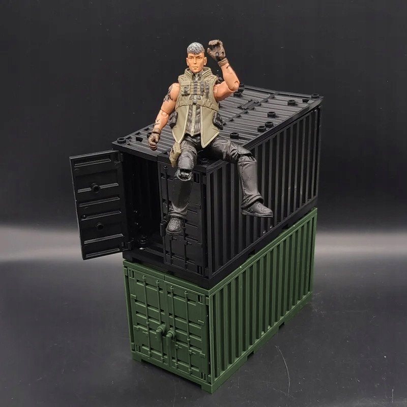 Zestaw Klocków Kontener Wojskowy Klocki dla Dzieci kreatywne kolor Zielony