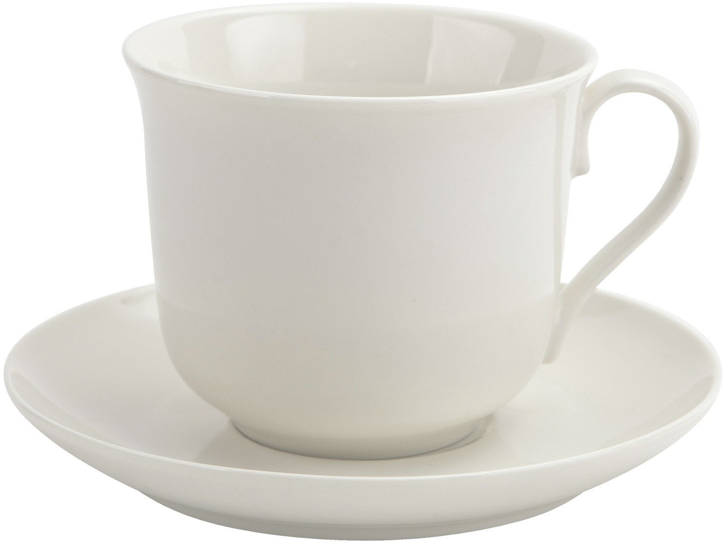 Filiżanka porcelanowa 400 ml + spodek Bella krem