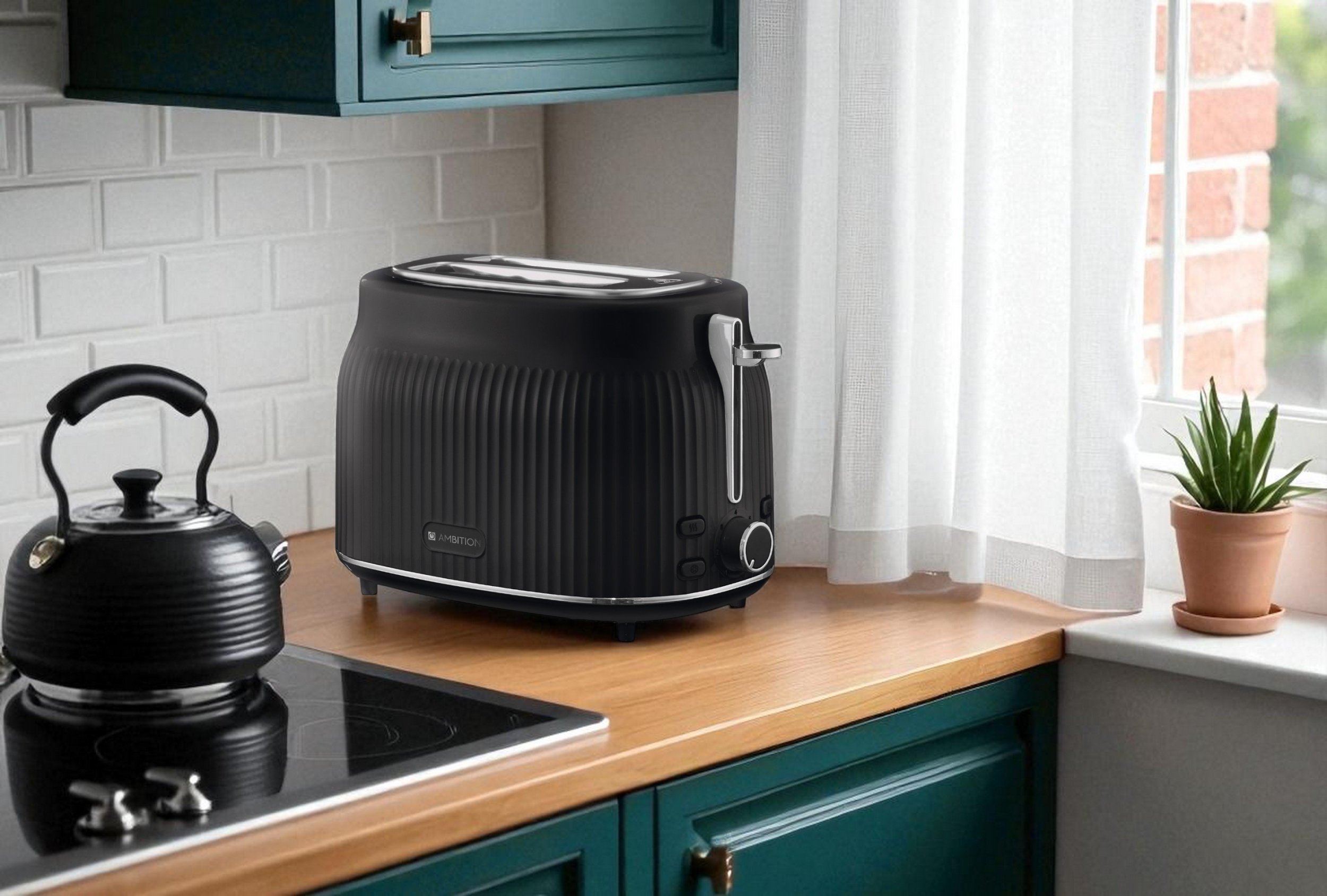 Toster na dwie kromki AMBITION ELECTRO VINTAGE czarny