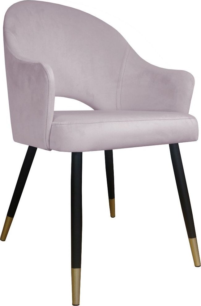 Atos Krzesło JENISEJ VELVET GOLD jasno różowe