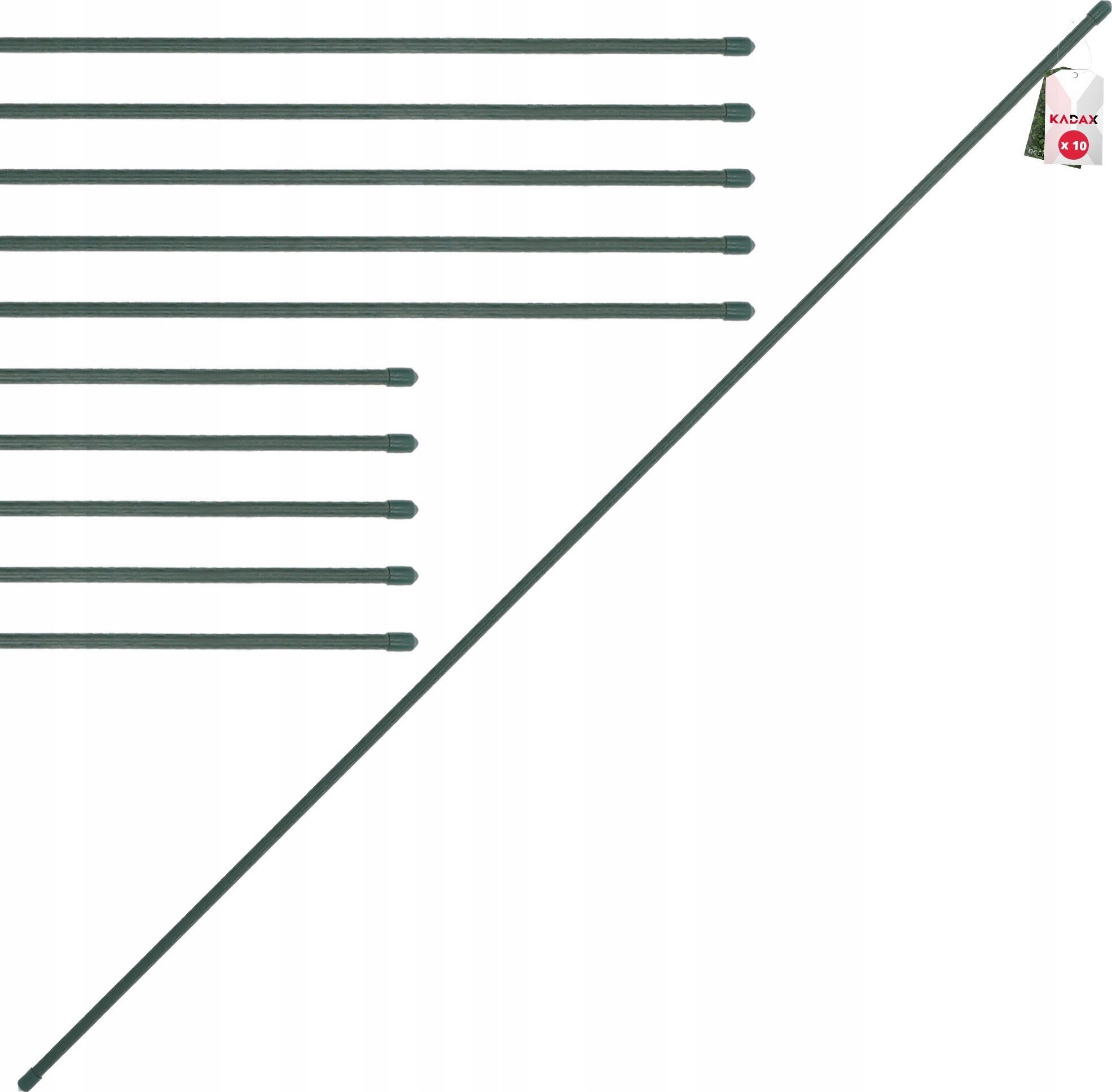 Kadax Tyczka Podpórka Roślin Stal Powlekana 120cm 10szt