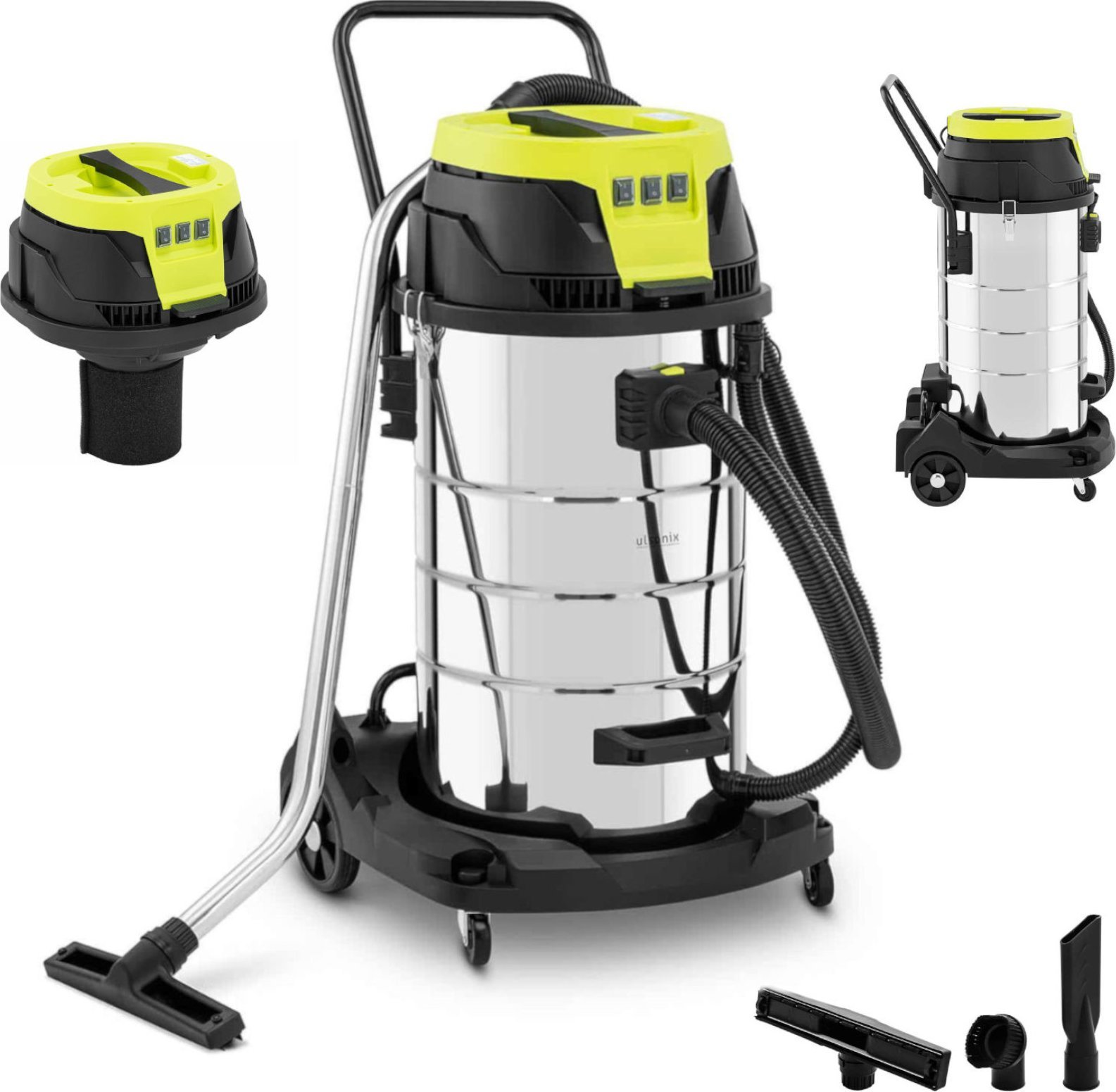 Ulsonix Odkurzacz przemysłowy do czyszczenia na sucho i mokro 3000 W 100 l Odkurzacz przemysłowy do czyszczenia na sucho i mokro 3000 W 100 l