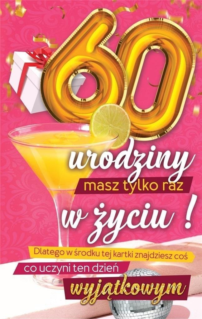 Yeku Karnet Urodzinowy 60 + naklejka