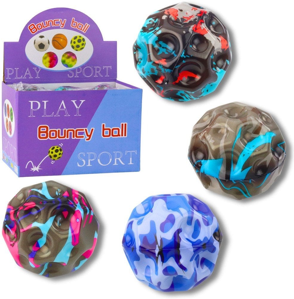 Piłeczka Z Wgłębieniami Do Odbijania Ugniatania Piankowa Plamy 9cm LEAN Toys
