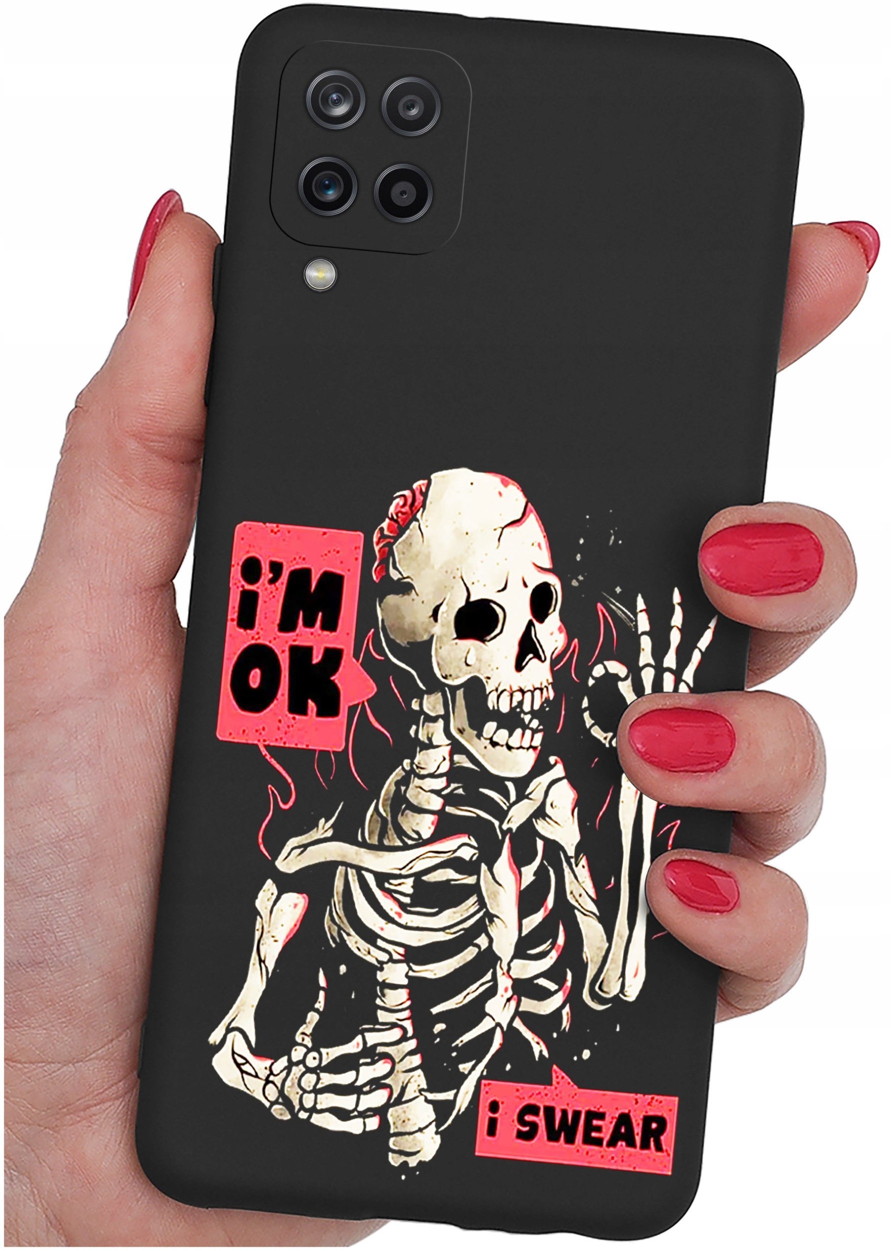 Etui do Samsung Galaxy A12|M12 WZORY |SILIKONOWE MATT CASE + SZKŁO 9H