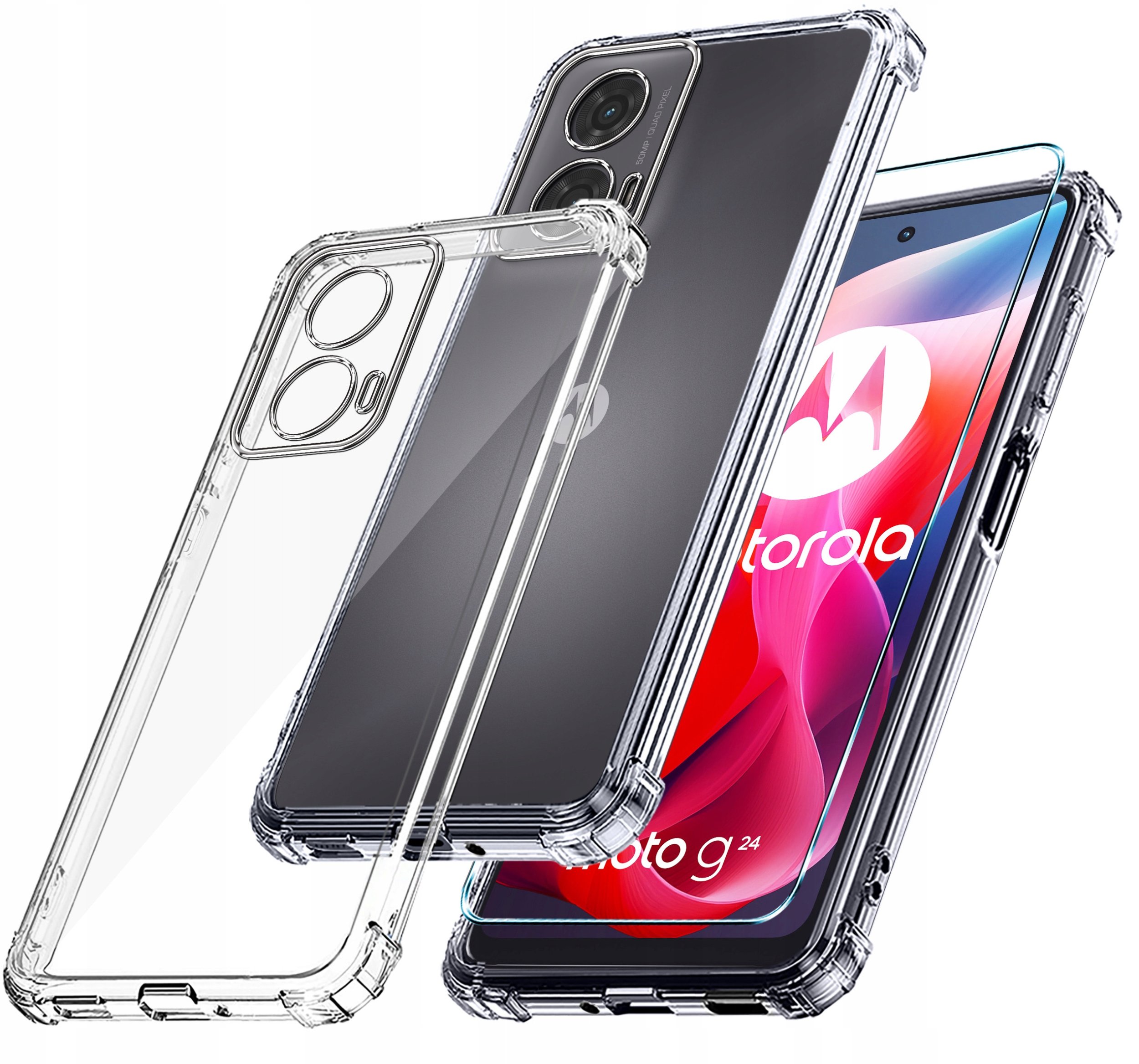 Etui do Motorola Moto G24 |G24 POWER |G04 ANTI-SHOCK PANCERNE CASE + Szkło
