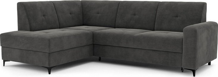 Selsey SELSEY Narożnik z funkcją spania Penela L-kształtny z pojemnikiem szary lewostronny