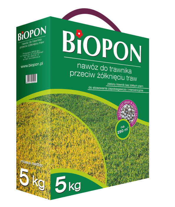 Biopon Nawóz granulowany do traw przeciw żółknięciu 3kg (1183)