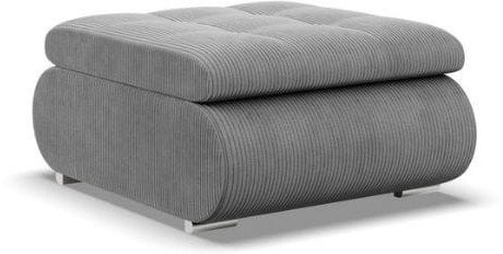 Pufa otwierana, schowek, Bosco, sztruks, 70x88x42 cm, jasny szary | TYLETEGOTU