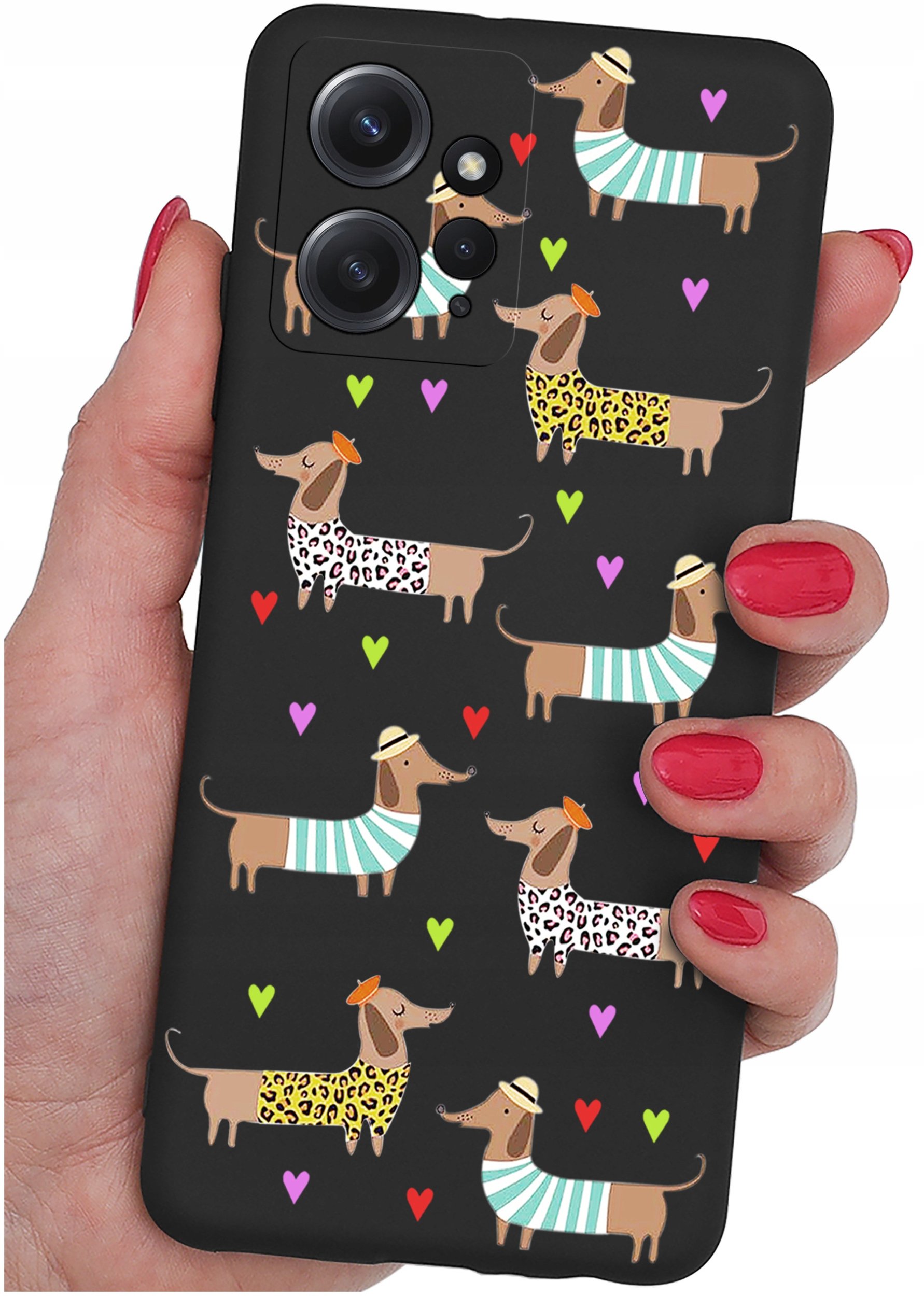 ETUI do Xiaomi Redmi Note 12 4G | WZORY | SILIKONOWE MATT CASE + SZKŁO 9H