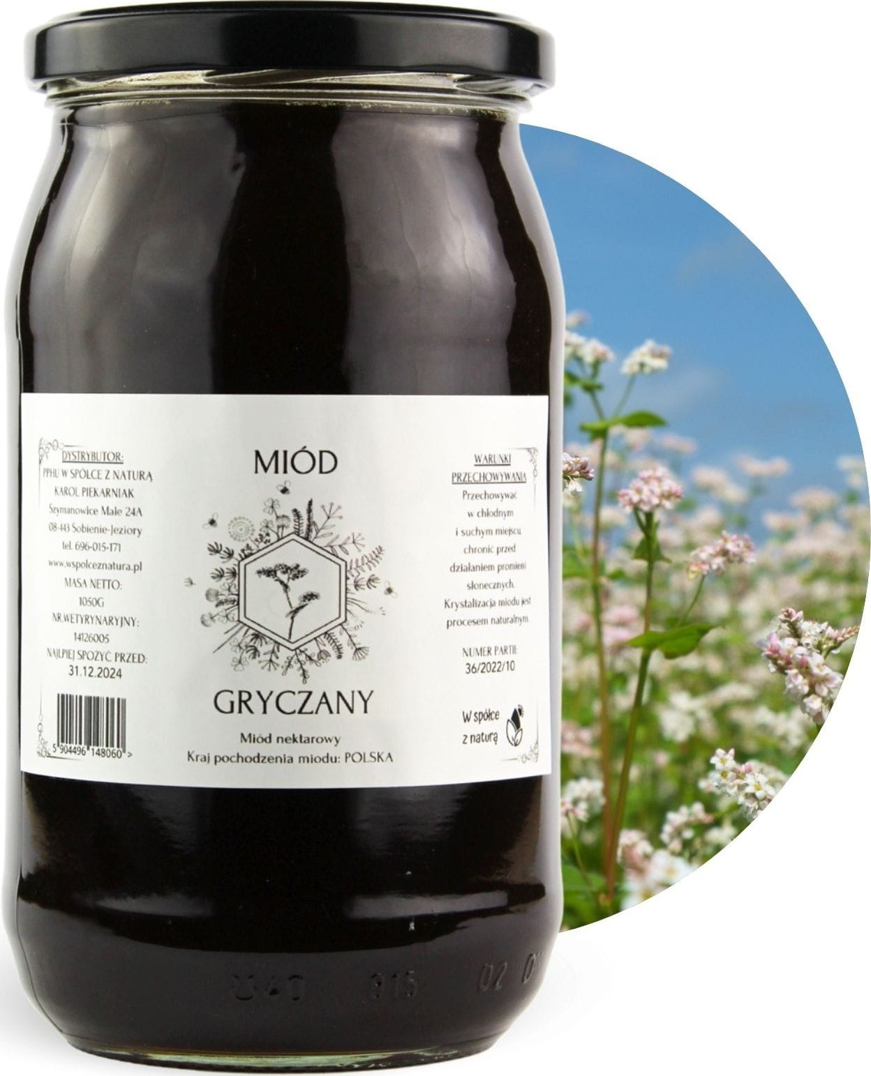 W spółce z naturą Miód Gryczany 1050g