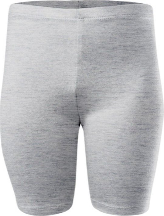 RENNWEAR Legginsy krótkie sportowe damskie męskie dziecięce bawełniane melanż-szary 152 cm