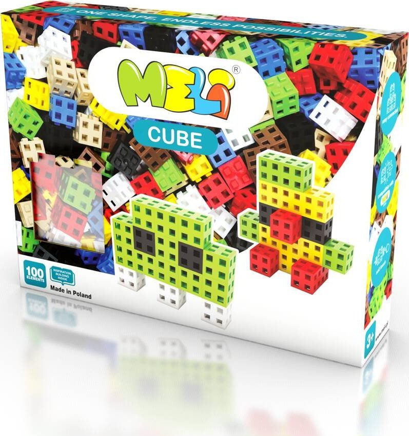 Meli Komplet klocków konstrukcyjnych - Meli Cube 100