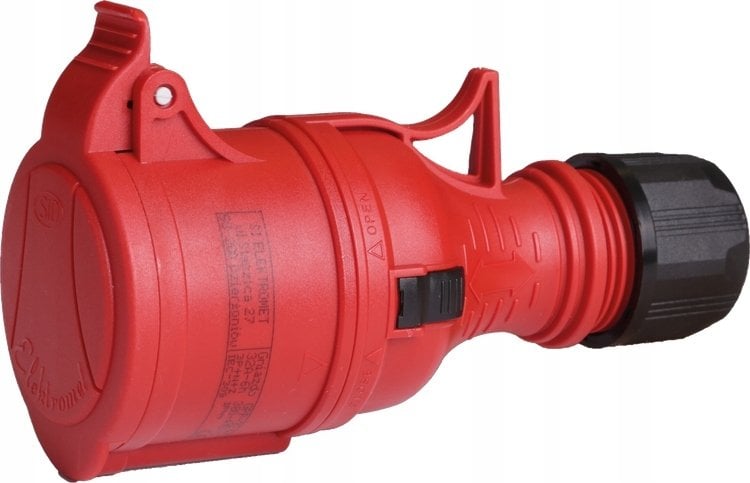 Gniazdo przenośne 16A 4P 400V czerwone TWIST GPP TYP B 16/4 IP44 921881