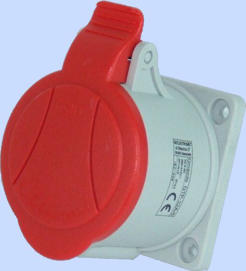 Elektromet Gniazdo tablicowe proste czerwone 32A 4P (921836)
