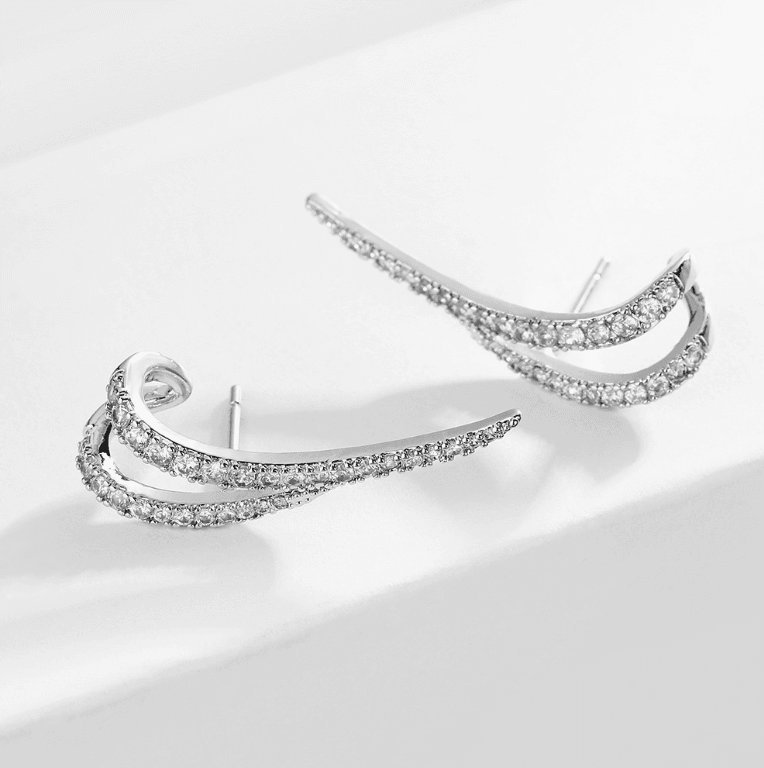 Upominkarnia Kolczyki ze stali szlachetnej pozłacane KST2897