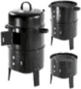 kontrast Grill węglowy BBQ wędzarnia stalowa gotowanie 3 w 1