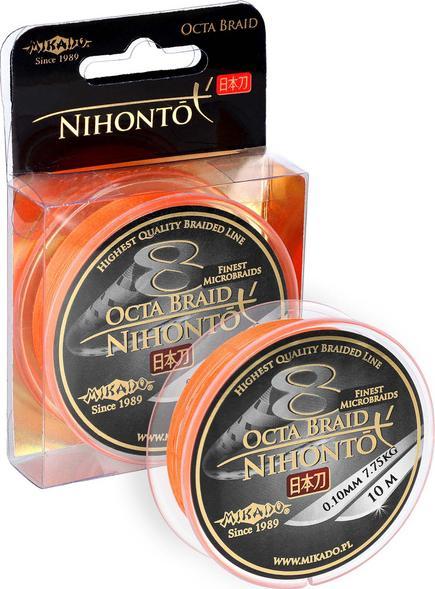 Mikado Plecionka Mikado Nihonto Octa Braid 0.23mm/20.8kg/10m fluo pomarańczowa