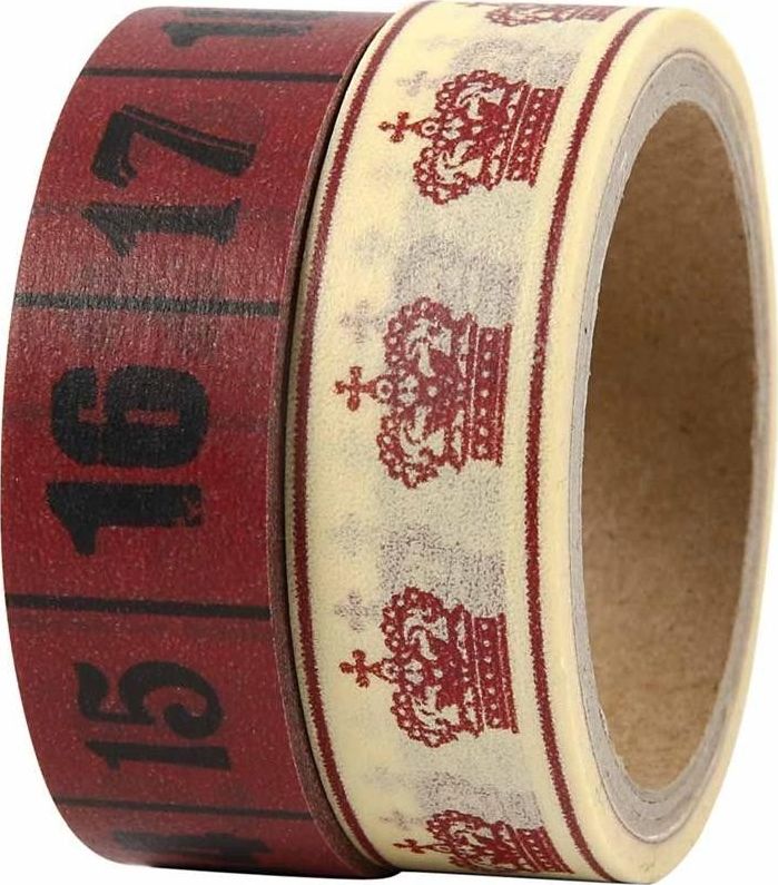 Creativ Company Taśmy Washi Korony i Adwent 2x5 m