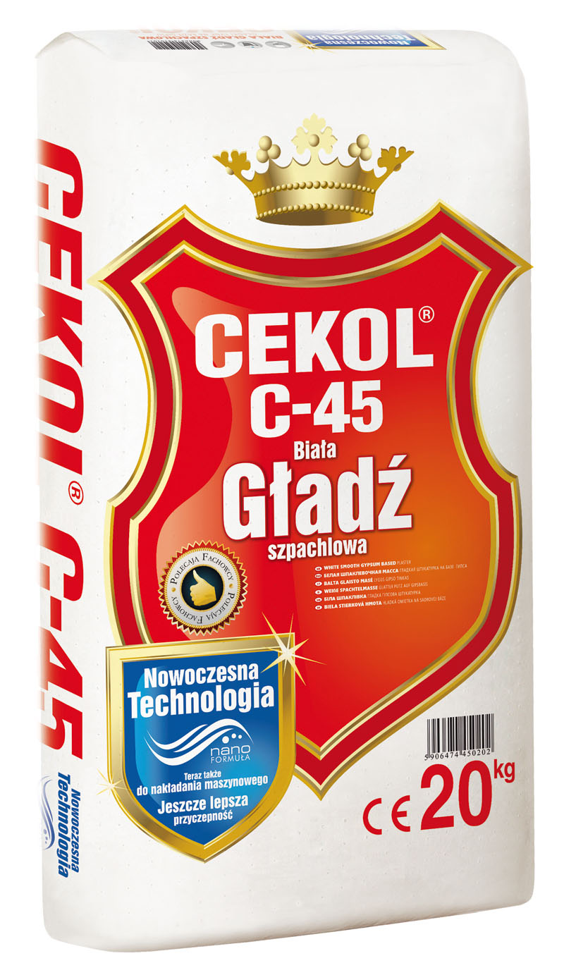 Cekol Gładź szpachlowa gipsowa biała CEKOL C-45 5kg