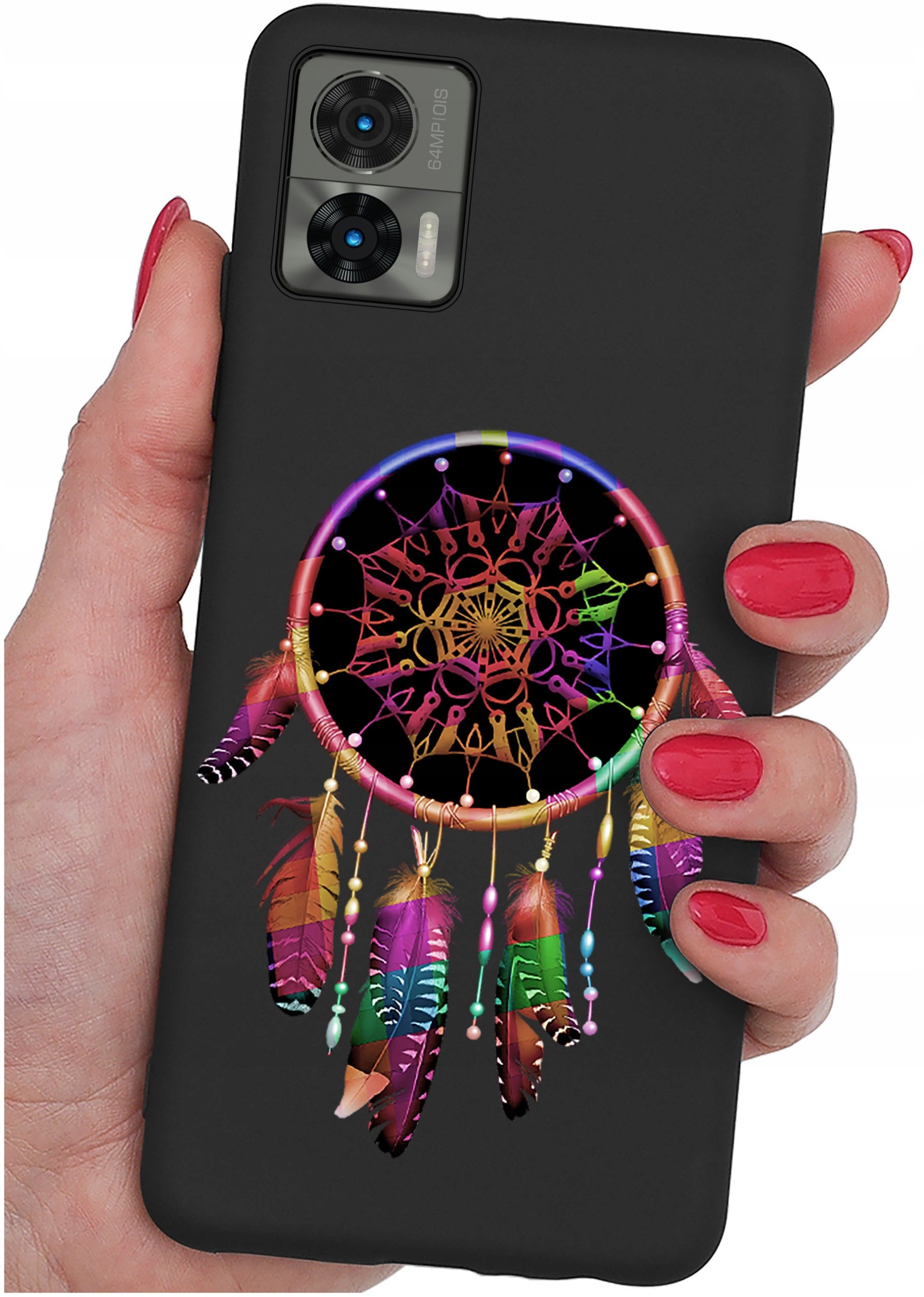 Etui do Motorola Moto Edge 30 Neo WZORY |SILIKONOWE MATT CASE + SZKŁO 9H