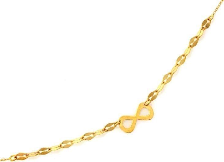 Lovrin Złoty naszyjnik 585 SYMBOL NIESKOŃCZONOŚCI 0,96g