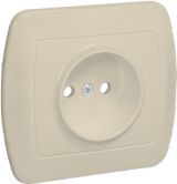 Kontakt-Simon Gniazdo pojedyncze Simon Akord bez uziemienia beżowy (AG1e/12)
